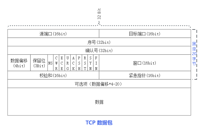 TCP头部报文段